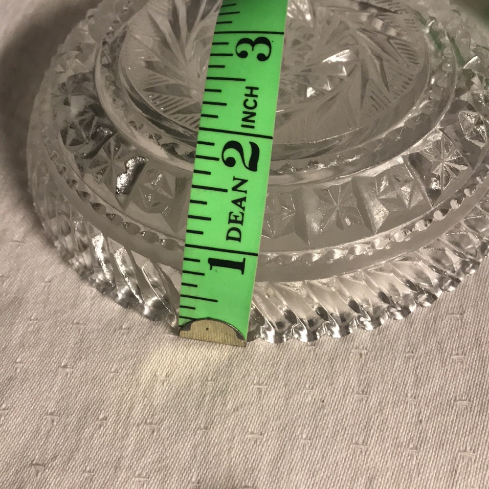 2 Vintage Fostoria Cut Glass Serving Dish/Bowls with Spoons in Original Boxes. - Picture 7 of 7